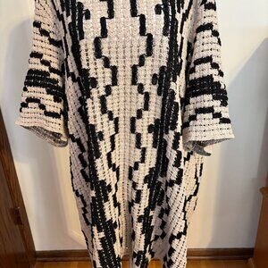 H&M Crochet Dress in Beige & Black Colors - Size Large